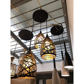 Bộ 3 Đèn thả trần,  đèn thả bàn ăn ống hoa 7010