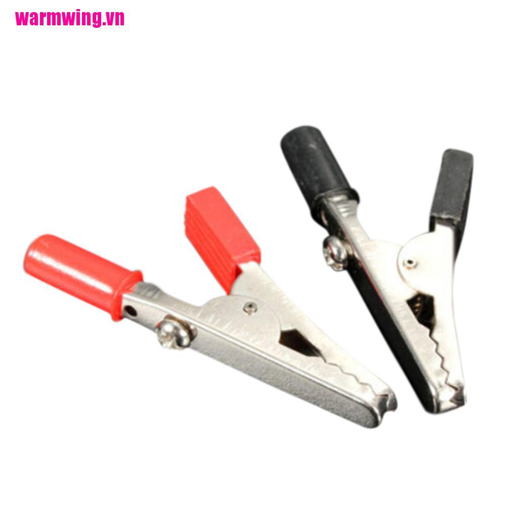 Set 2 Kẹp Cá Sấu Thử Điện 4mm Màu Đỏ Đen