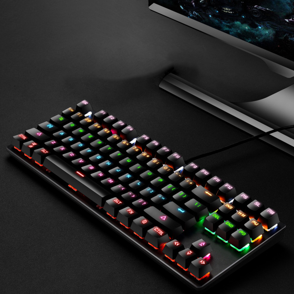 Bàn phím cơ chơi game K550 87 phím có đèn led chất lượng cao