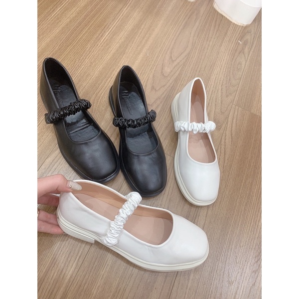 Giày Búp Bê Lolita 4 Cm Dây Chun Ôm Chân Phong Cách Hàn Quốc