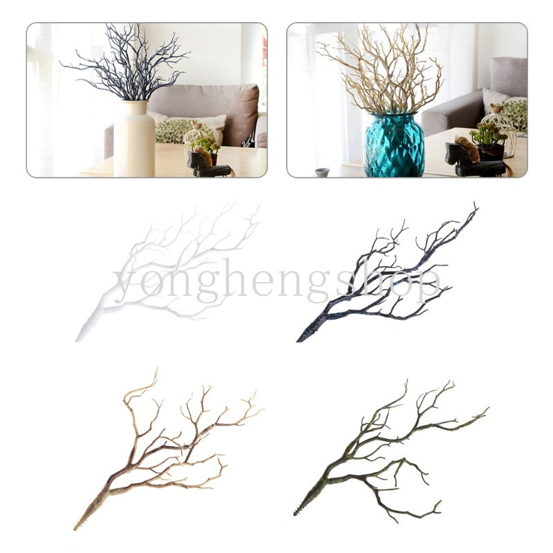 35cm Chi nhánh mô phỏng Cây lá giả Chim công San hô Cành cây Thân cây Nhà thờ Trang trí tiệc Tự làm Trang trí tiệc cưới