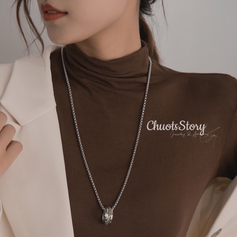 Vòng cổ titan không gỉ nhiều mẫu mã, dây chuyền nam nữ unisex cá tính - ChuotsStory (9-13)