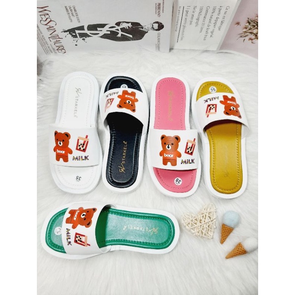 Dép Bánh Mỳ Gấu Trà Sữa Đủ Màu Đủ Size bm_gau