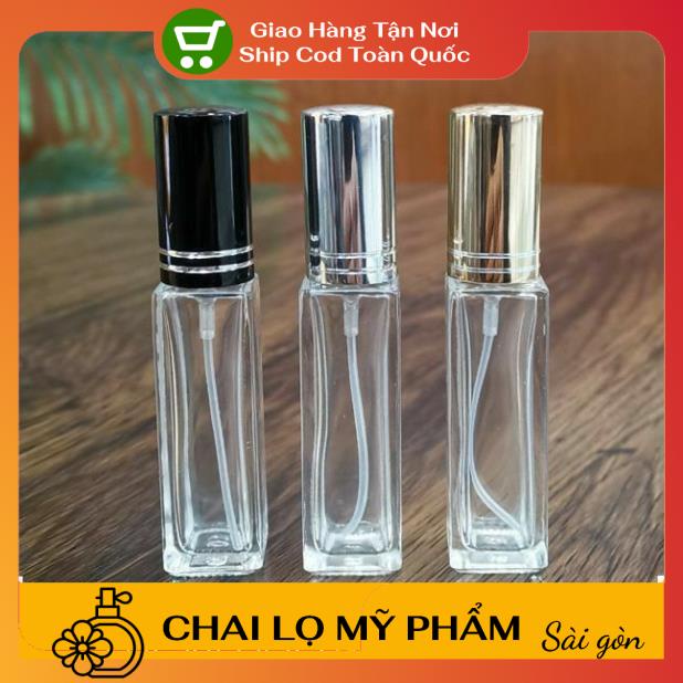 Lọ Chiết Nước Hoa ❤ SIÊU RẺ ❤ Chai lọ chiết nước hoa 10ml vuông đựng dầu thơm , phụ kiện du lịch