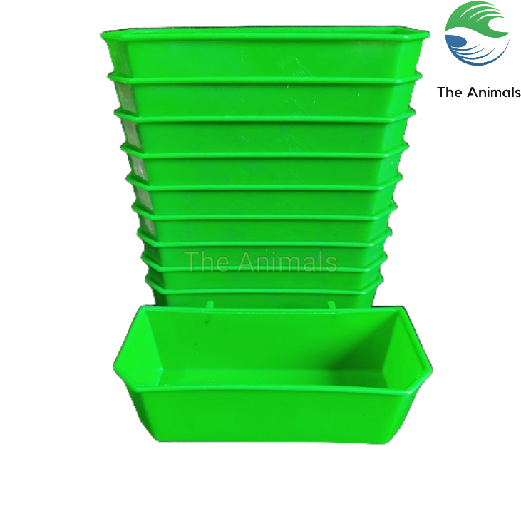 [10 cái] Máng nhựa đựng thức ăn loại tốt cho chim bồ câu, gà tre, gà nòi 25x8cm