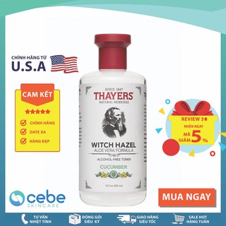 Nước hoa hồng không cồn Thayers Cucumber Facial Toner (355mL)