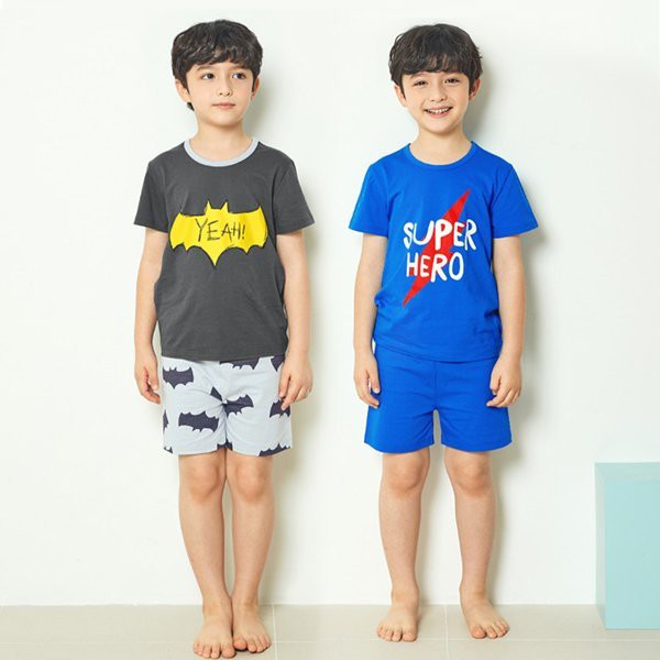 Đồ bộ quần áo thun cotton ngắn tay cho bé trai mặc nhà mùa hè chính hãng Unifriend Hàn Quốc U21-10. Size đại 5, 8 tuổi