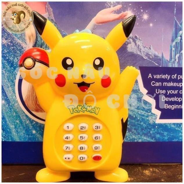 Đồ chơi điện thoại pikachu lợn heo đáng yêu chạy pin phát nhạc cho bé Sóc nâu G36