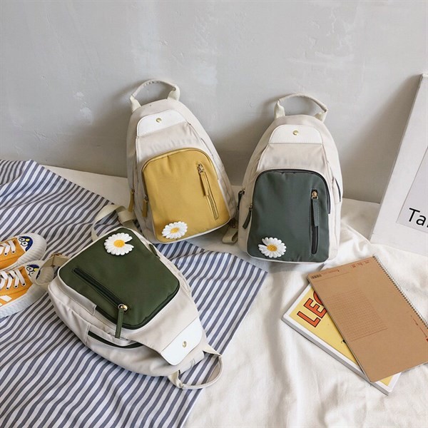 [Ảnh thật] Balo Thời Trang Dành Cho Nữ ERA SHOP 077194 - Balo Cúc Ngăn Màu