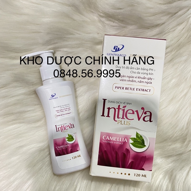 Dung dịch VỆ SINH PHỤ NỮ Intieva plus 120ml - làm sạch, khử mùi hôi, ngăn ngừa viêm nhiễm, duy trì độ ẩm vùng kín