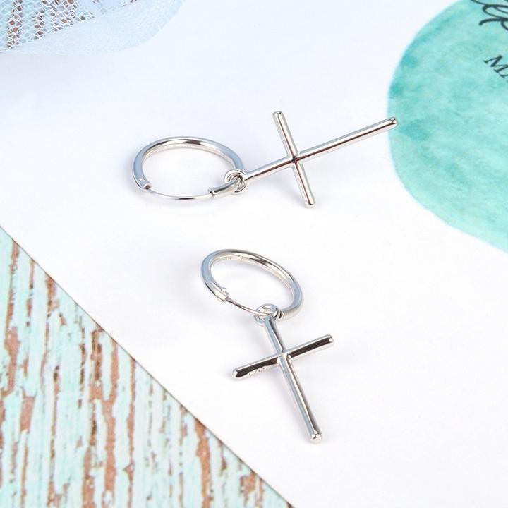 Khuyên tai bạc unisex thánh giá Luhan Thái Từ Khôn Thanh xuân có bạn phong cách Hàn Quốc cá tính độc đáo