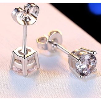 Khuyên Tai Đính Đá Zircon Nhỏ Nhắn Dễ Thương Thời Trang Cho Nữ