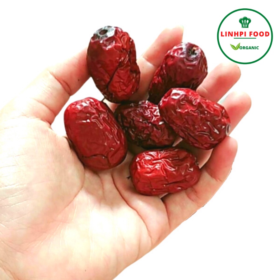 Táo Đỏ Tân Cương 100g  Thượng Hạng, Táo Đỏ Khô Size Đại Quả To Dẻo Ngọt, Pha Trà, Nấu Chè Bổ Dưỡng