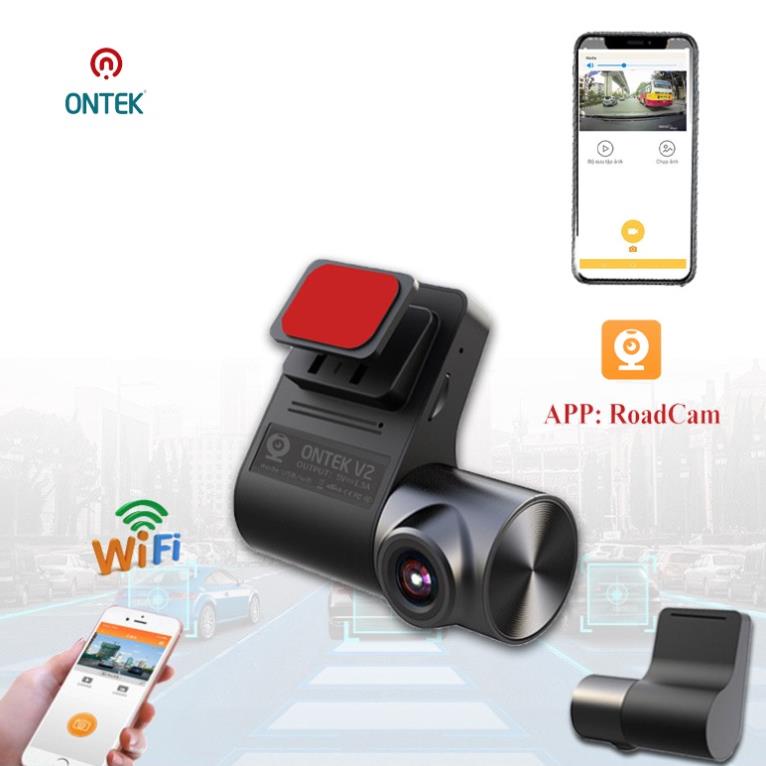 Camera Hành Trình ô tô ONTEKCO V2, kết nối WIFI điện thoại và Màn Hình Android FULL HD dễ cài đặt