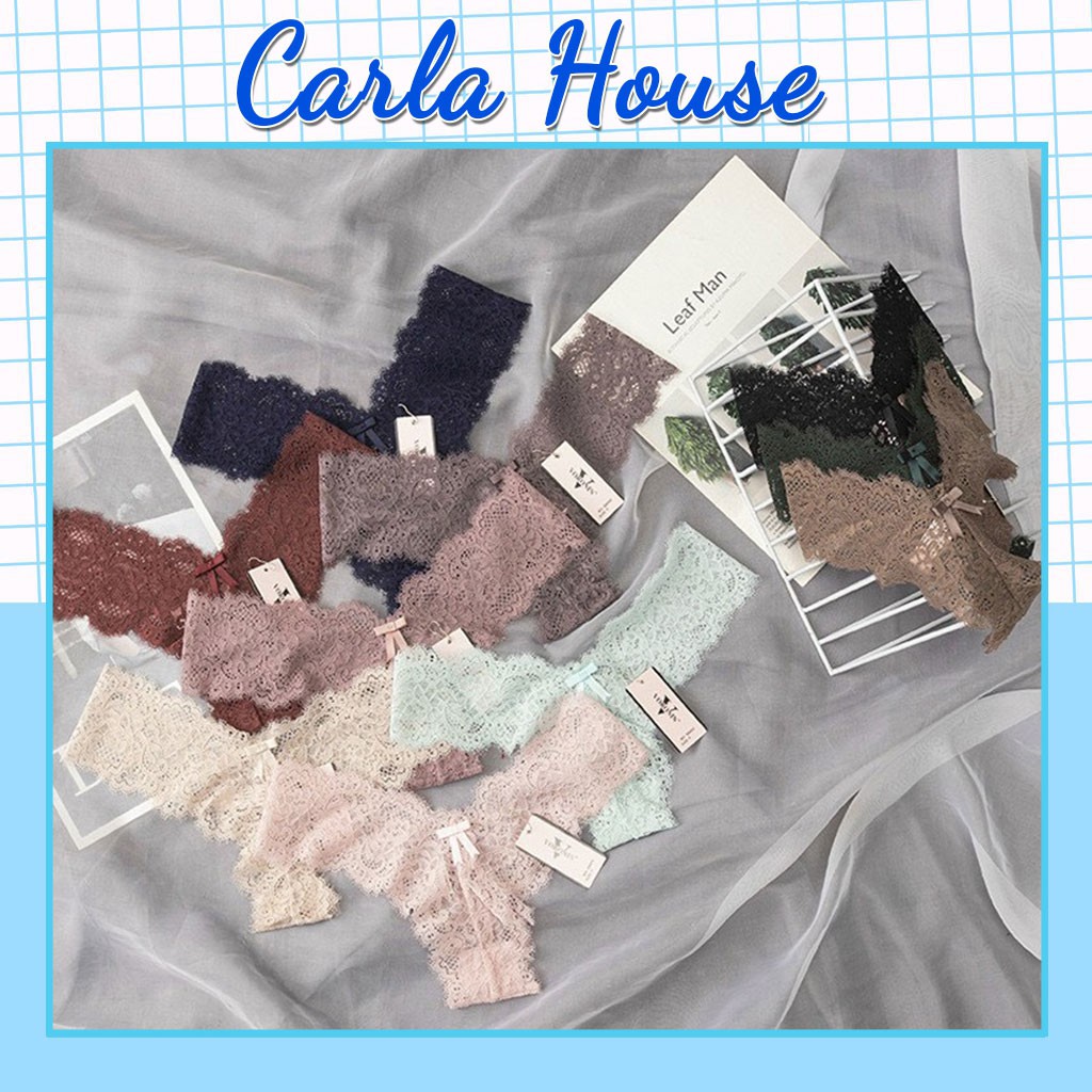 Quần lót ren lọt khe chữ Y gợi cảm bảng màu pastel CARLA