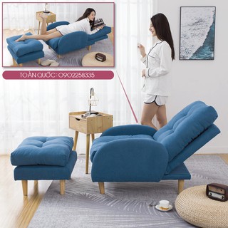 Ghế Sofa Lười, Ghế Bành Nằm Xem Tivi - Đọc Sách, Ngả Lưng Nhiều Chế Độ, Sofa Thư Giãn Kèm Đôn