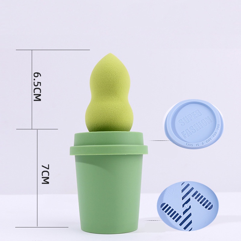 Giá Đỡ Mút Trang Điểm Hình Cốc Cà Phê Chống Ẩm Tiện Dụng