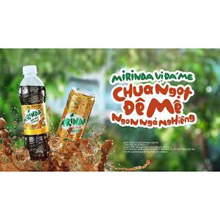 Lốc 6 chai nước ngọt Mirinda vị đá me chai 390ml