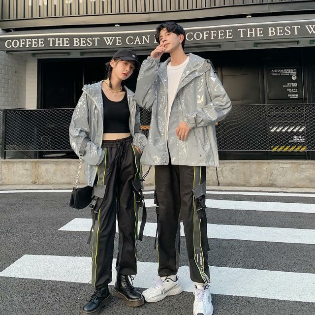 💥SIÊU PHẨM💥  Áo khoác gió thu đông unisex họa tiết kỷ hà phản quang 2 kiểu cực chất
