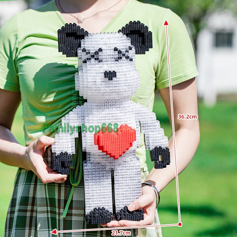Đồ chơi xếp hình Gấu Bearbrick 36cm lắp ráp mô hình cỡ lớn Hàng Đẹp bear brick