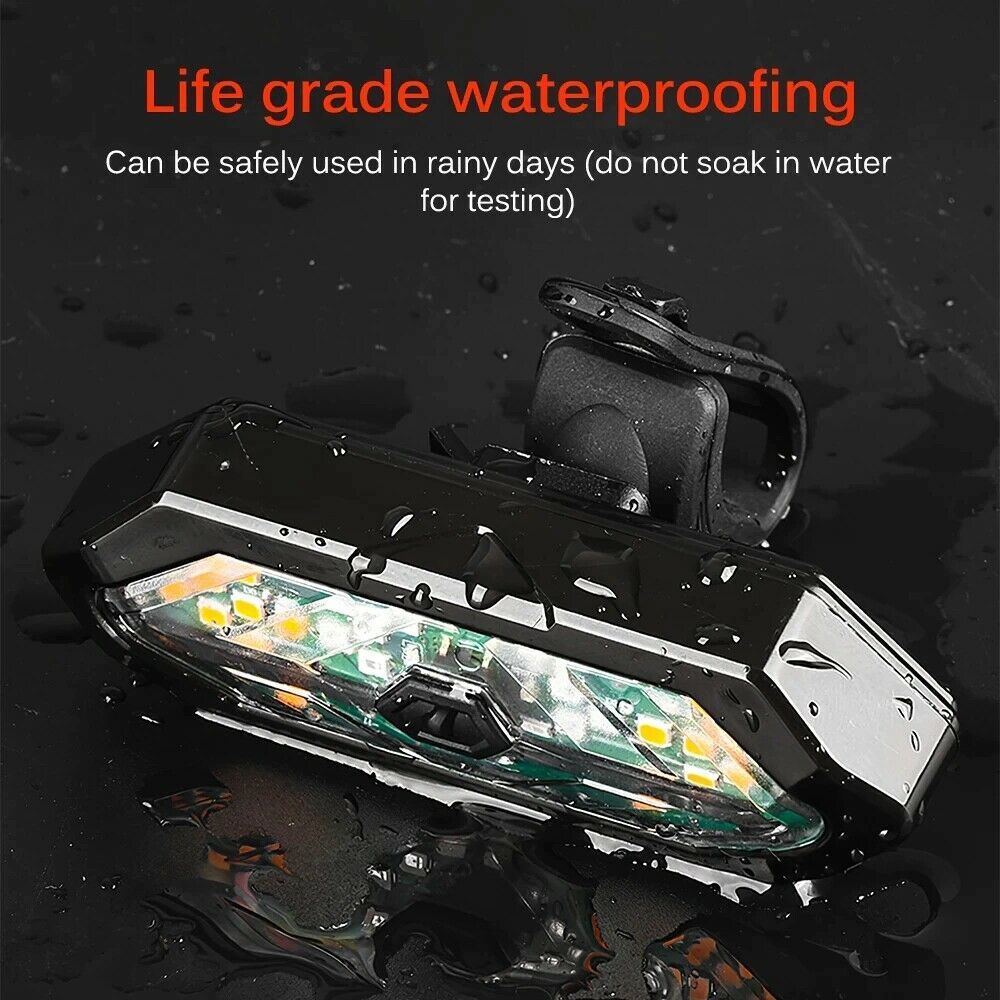 Đèn hậu xe đạp xi nhan/ Đèn xi nhan xe đạp thể thao 5 chế độ sáng, sạc USB