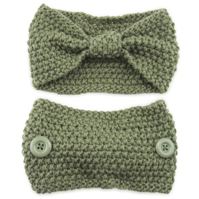 Set 5 Băng Đô Đan Len Đính Nơ Màu Sắc Ngọt Ngào Thời Trang Mùa Đông Cho Nữ