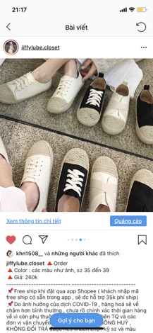 [ORDER] Giầy cói