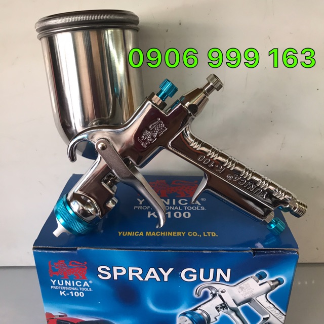 SÚNG PHUN SƠN K100 yunica ĐẦU PHUN 0.8mm PHỦ BÓNG XE HƠI