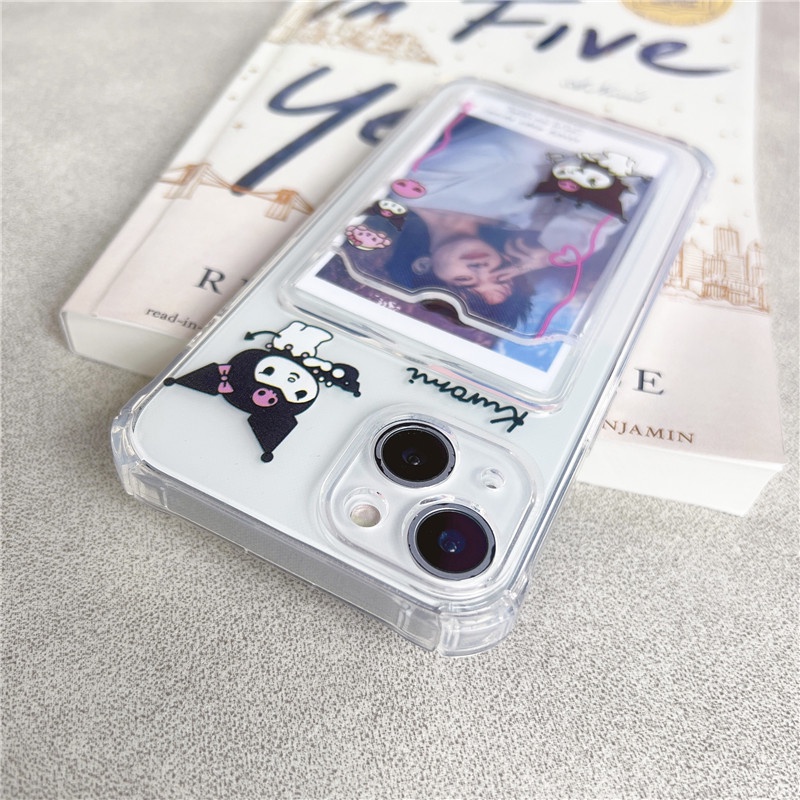 Ốp Điện Thoại Tpu Dẻo Có Ngăn Đựng Thẻ In Hình Hoạt Hình Dễ Thương Cho iphone 11 / 12 / 13 Pro max XR