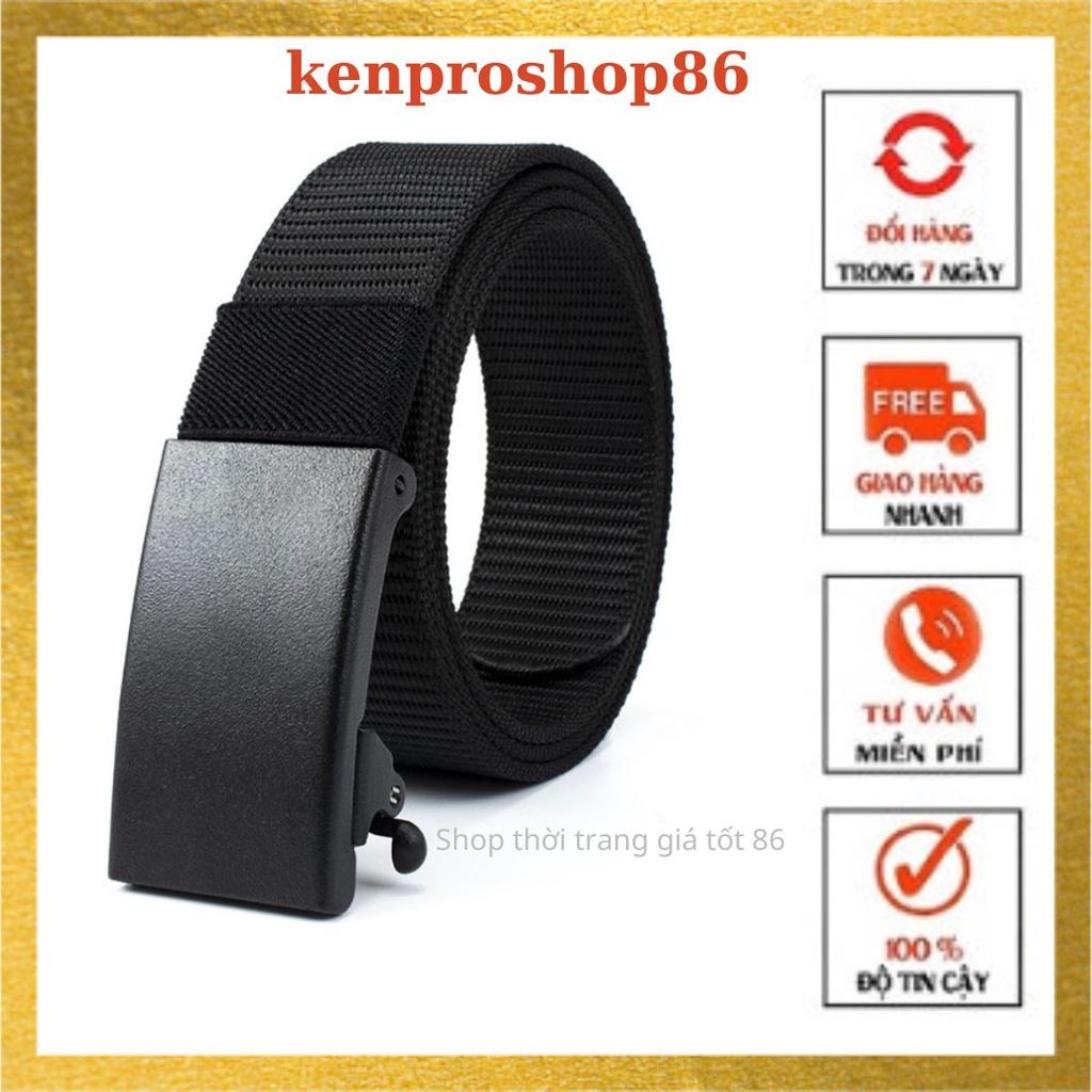 Thắt Lưng Nam Vải Dù Bền Chắc khóa hợp kim chông gỉ họa tiết độc lạ sang trọng phong cách Hà Quốc