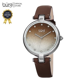 Đồng hồ thời trang nữ Burgi BUR225BR Mặt Số Ombre Nâu Dây Da 34mm