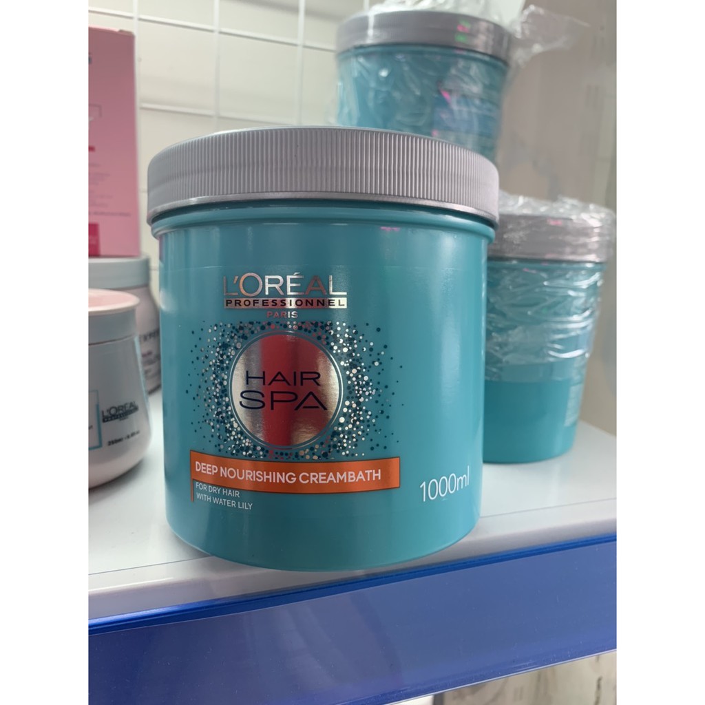 Hấp dầu L'oreal Hair Spa Deep Nourishing Creambath nuôi dưỡng suôn mượt tóc chính hãng 1000ml