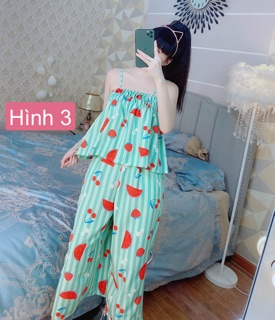 Đồ mặc nhà lửng cánh tiên lụa siêu xinh