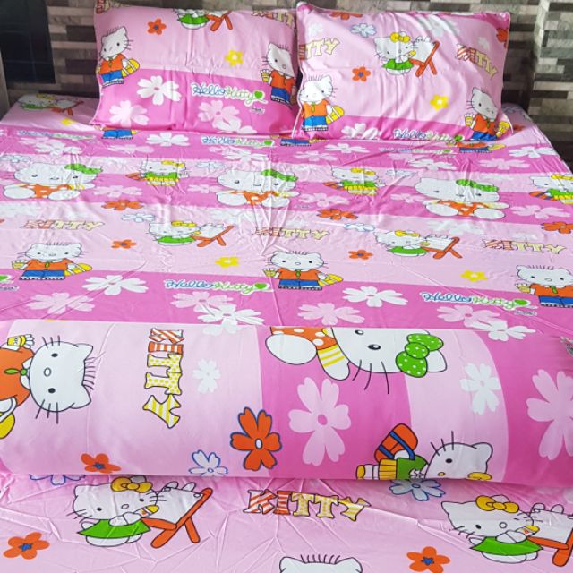 BỘ DRAP COTTON 100% HELLO KITTY