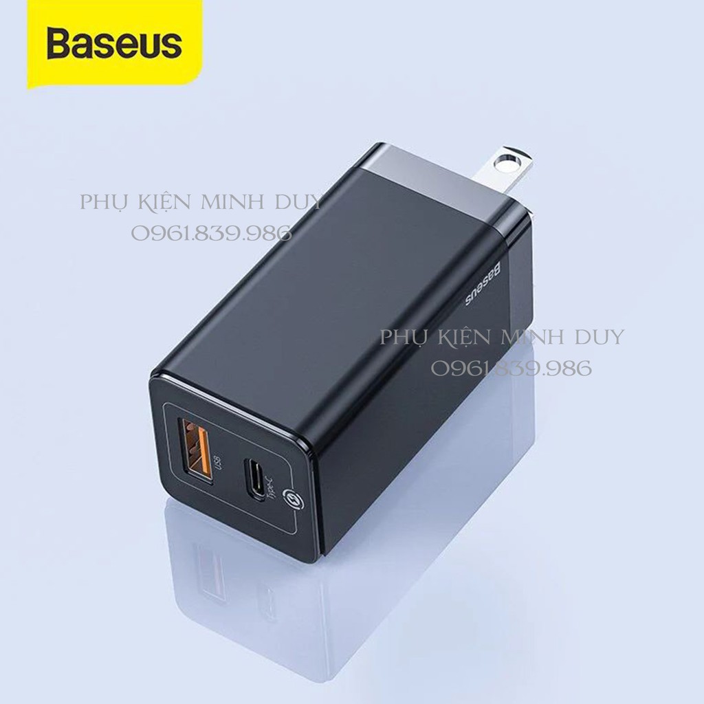 Củ sạc nhanh Baseus GaN2 Lite 65W USB và Type-C PD 3.0, QC 4.0 cho Smartphone/ Tablet/ Ipad/ Macbook/ Laptop ❤