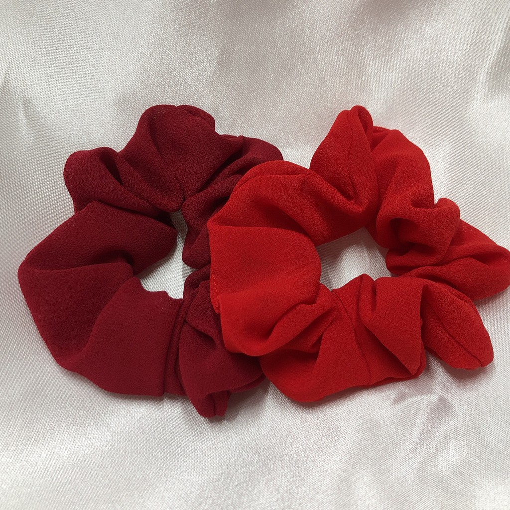 DÂY CỘT TÓC VẢI SCRUNCHIES CÁT HÀN MỎNG, LỤA MỎNG - CHẤT CHIFFON