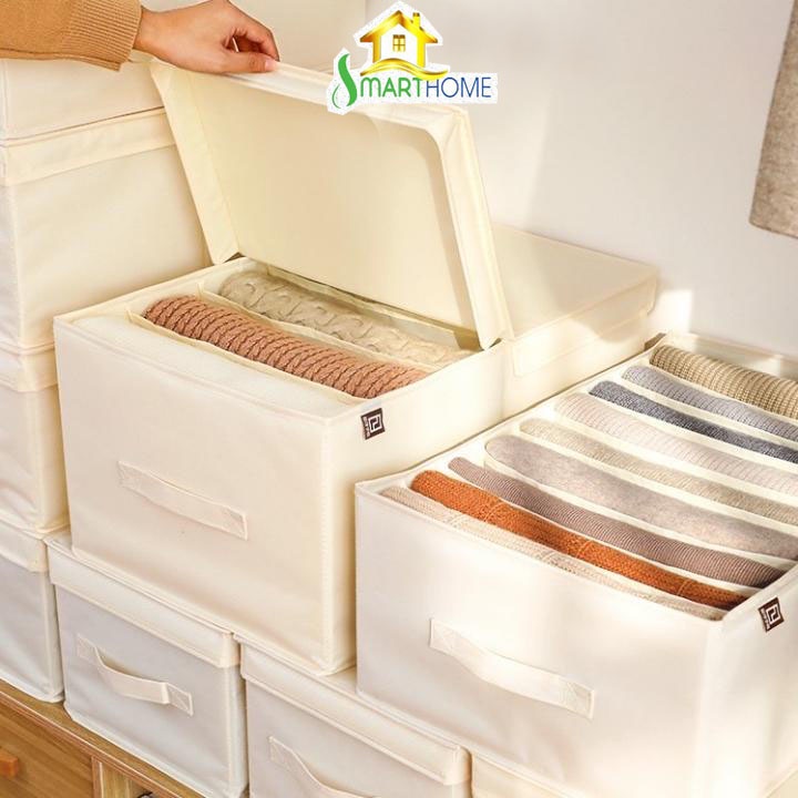 Hộp vải đựng Áo len, quần jean áo len với thiết kế chia ngăn sắp xếp gọn gàng tiện lợi chất vải oxford cao cấp