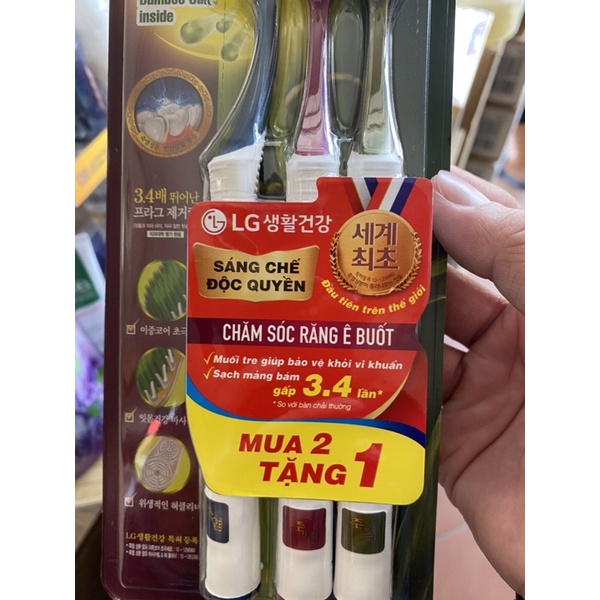 Mua 2 tặng 1 Bàn chải đánh răng Bamboo Salt LG - Hàn Quốc