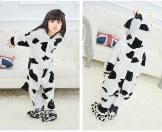 Pijama thú bông hình bò sữa