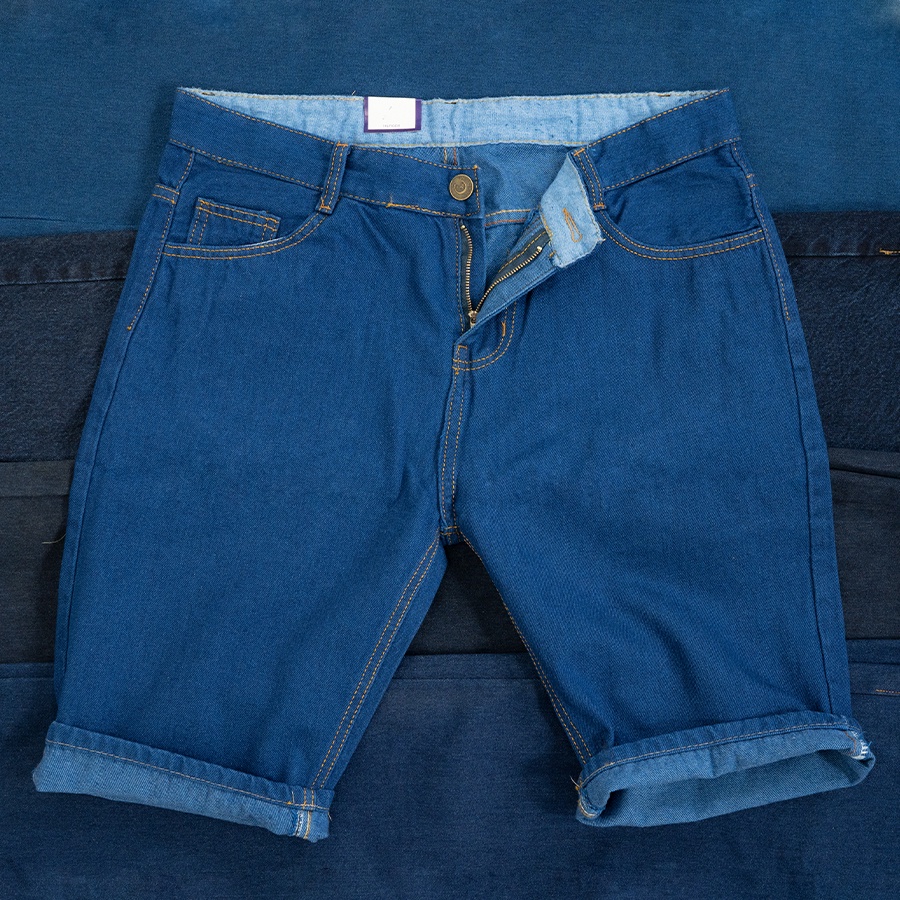Quần short jean nam xanh nhạt trơn chất bò cao cấp co dãn 4 chiều NHIỀU MẪU MỚI- Jean 001