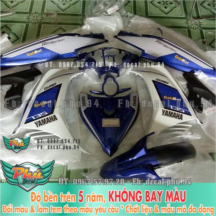 Tem rời EX 135 Xanh GP trắng goldbet 2 -1