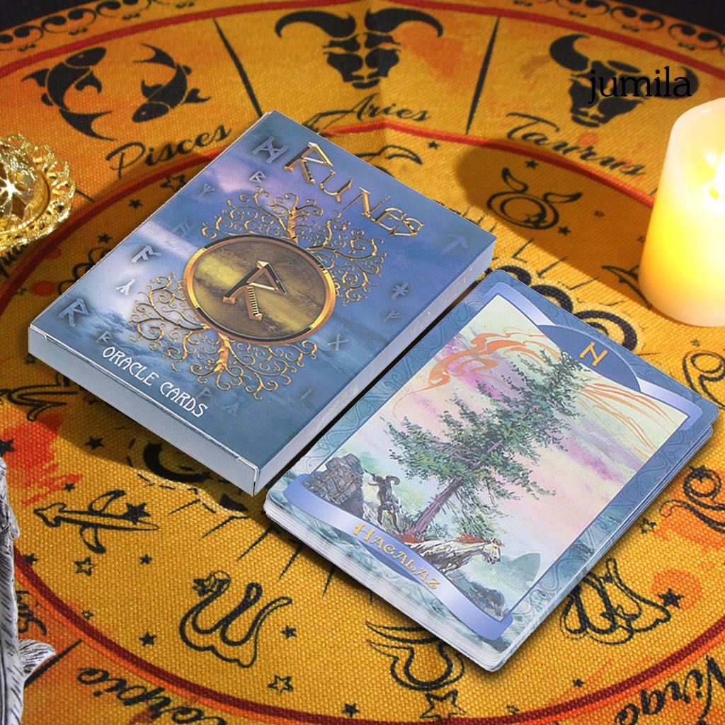 1 Bộ Bài Tarot Tiếng Anh Dark Angels Di Abundance Runes Oracle