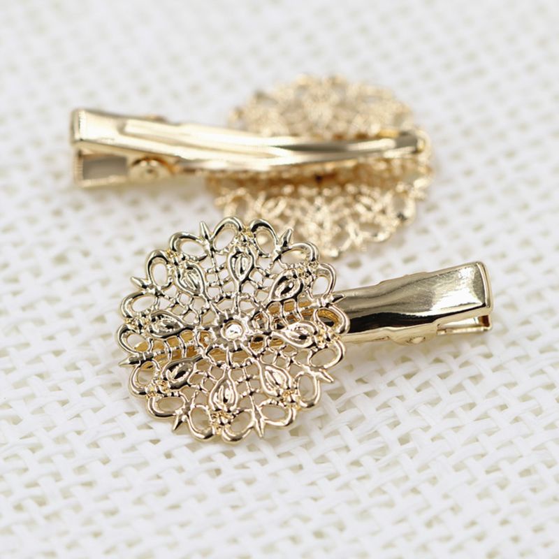 Trâm Cài Tóc Kim Loại Họa Tiết Hoa Cổ Điển Cho Nữ