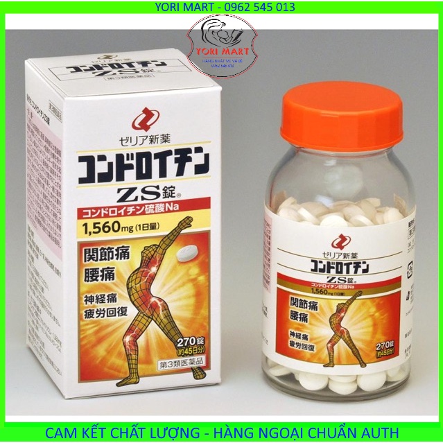 Viên uống xương nhện ZS Chondroitin Nhật Bản 1560mg