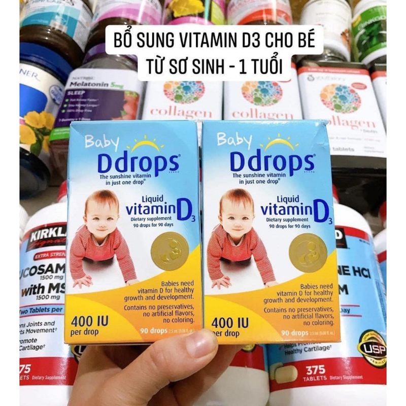 Baby Ddrops Vitamin D3 ddrop cho bé 90 giọt Mỹ