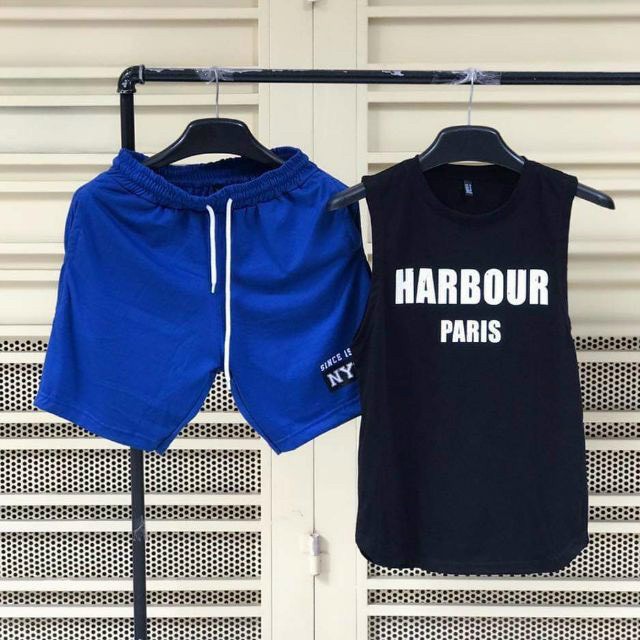 BỘ BA LỖ THỂ THAO PARIS VẢI THUN LẠNH SIÊU MÁT TẬP GYM, SET BỘ ĐÙI NAM VÀ ÁO THUN BA LỖ CAO CẤP CỰC CHẤT 1KENZ