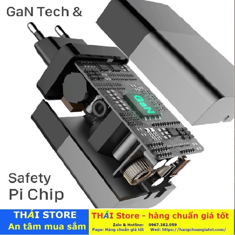 Củ sạc SIÊU nhanh Quick Charge 3.0 Chính hãng Remax, RP-U73, công suất 65W - 01 cổng ra USB, 01 Cổng type C (mã SA22)