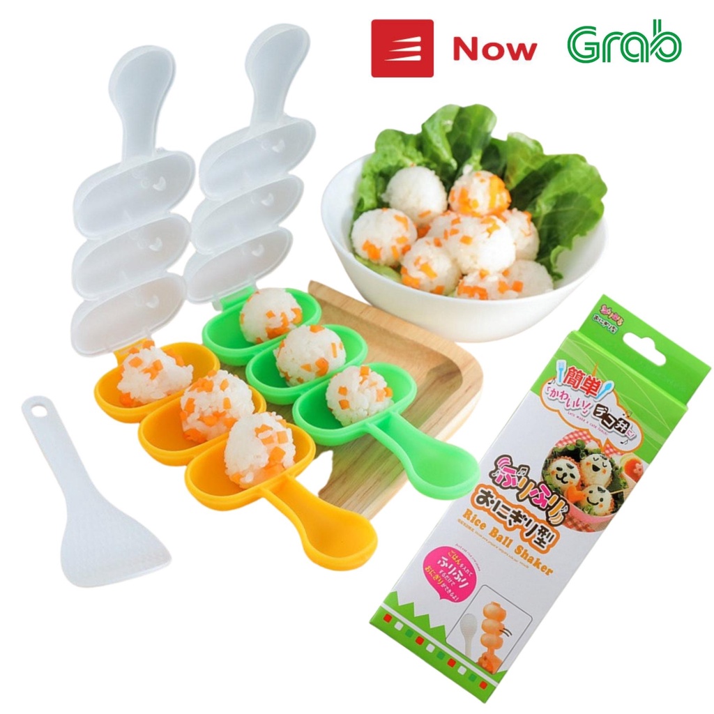 Lắc Cơm Cho Bé, Khuôn Lắc Cơm Tạo Hình Viên Tròn Giúp Bé Ăn Ngon Miệng (Kèm Thìa, Đủ Màu)