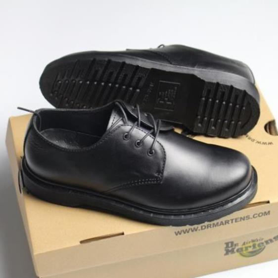 [Sale 3/3]Giày Da Bò 1461 2020 Full Black .Giày Dr.Martens Thailand Chính Hãng(1461.F.Black) -x13