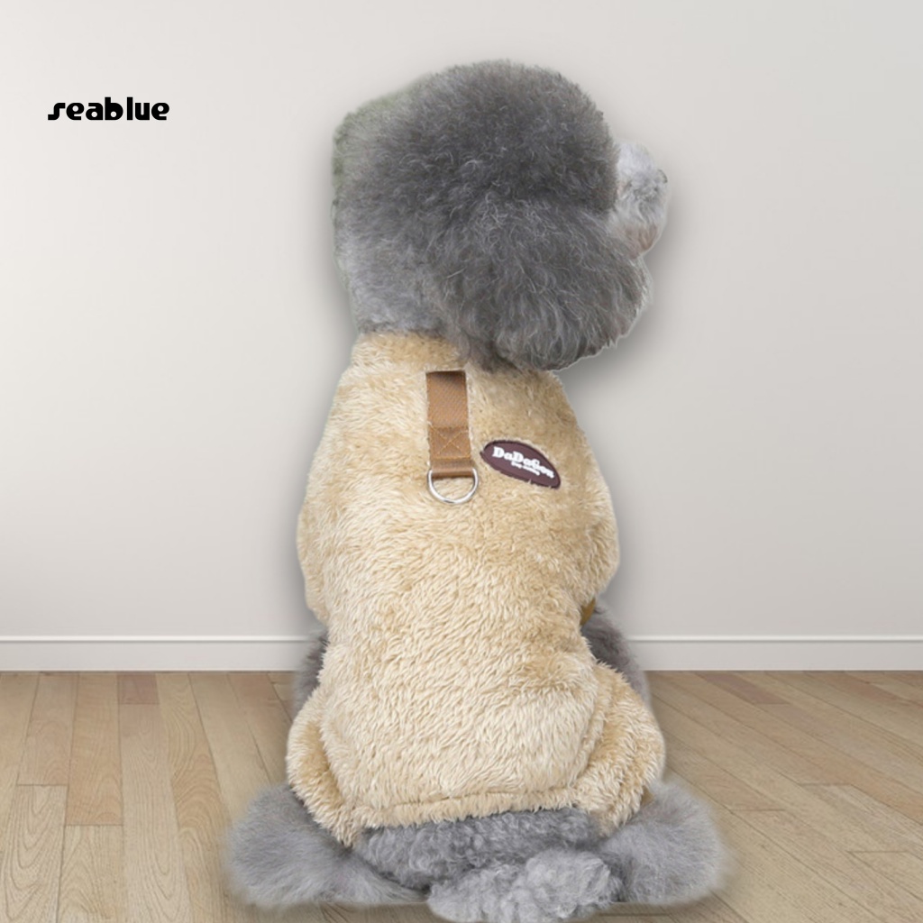 Áo Khoác Lông Xù Màu Trơn Ấm Áp Thời Trang Mùa Thu Cho Cún Cưng